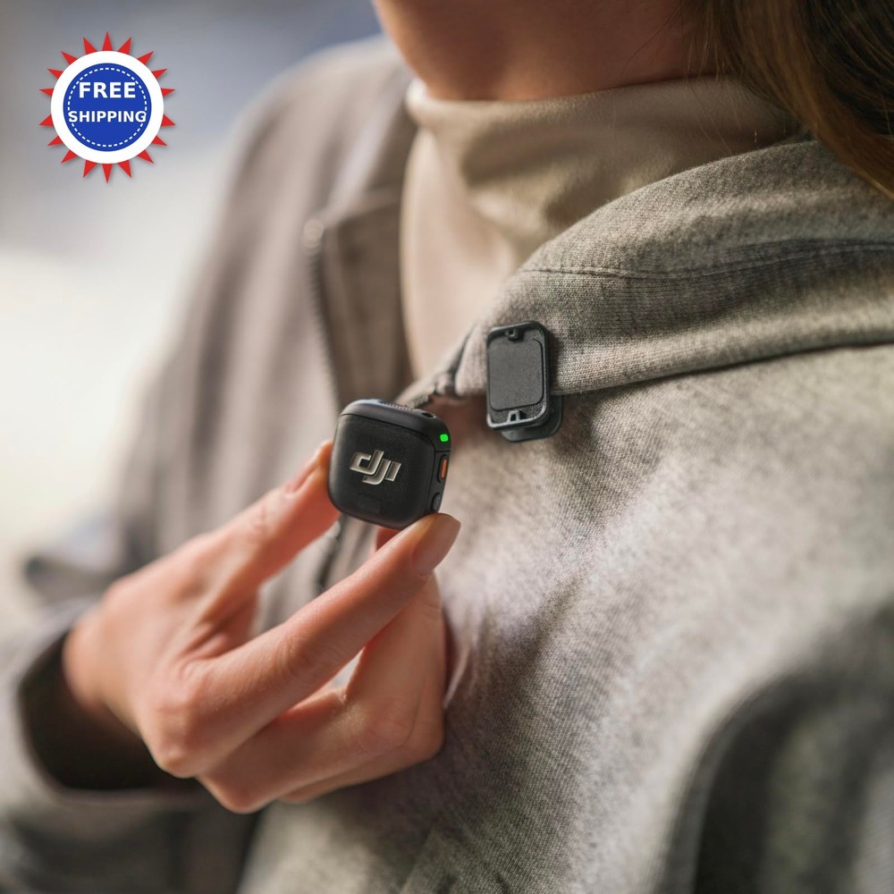 Wireless Microphone DJI Mic 3 Transmitter for iPhone Camera Android Lightweight