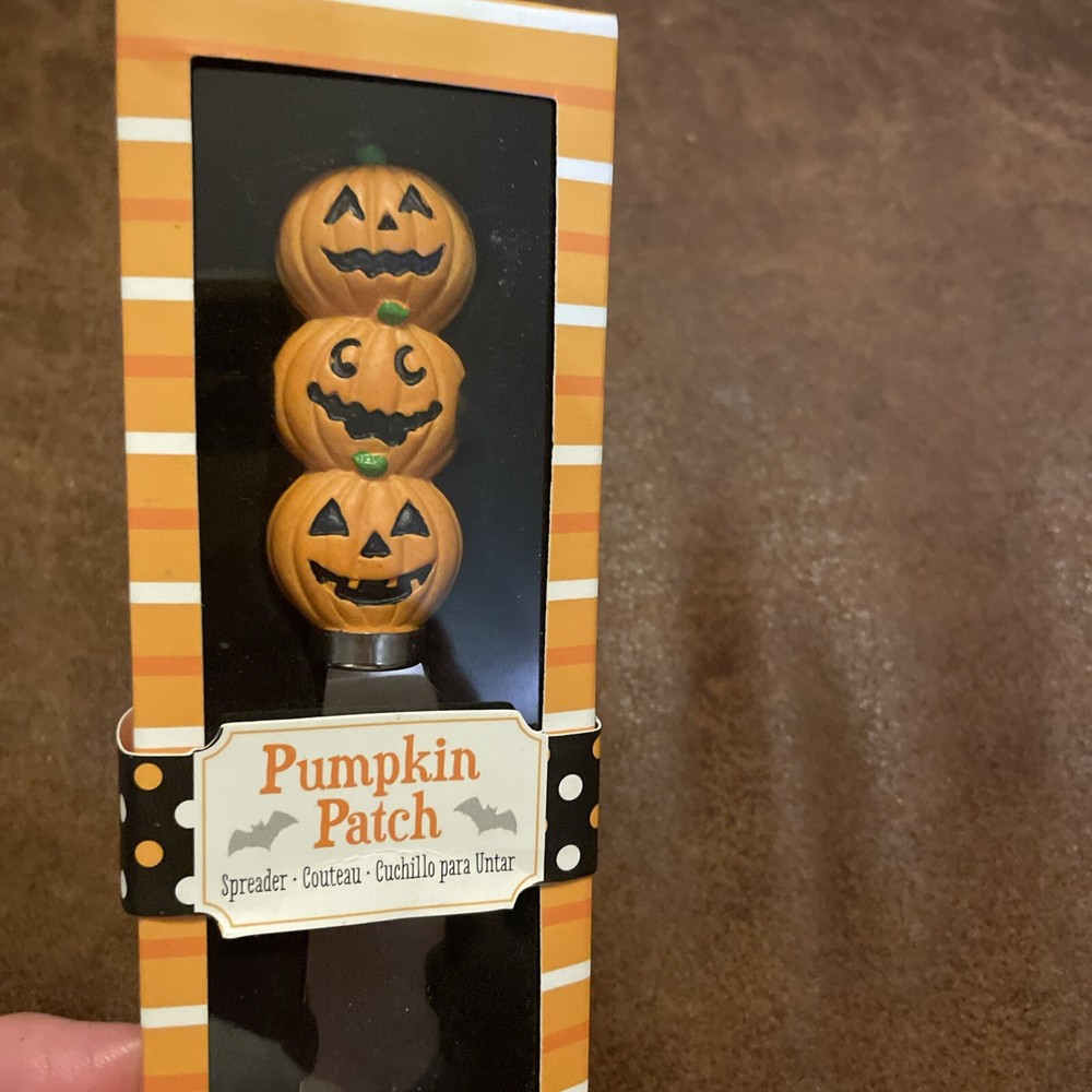 Pumpkin spreader by Kate Aspen triple pumpkin handle New Patch