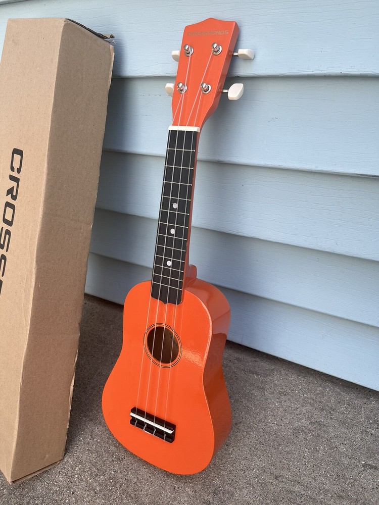Crossroads Ukulele Orange Mini Guitar Instrument Stringed Adjustable Knob