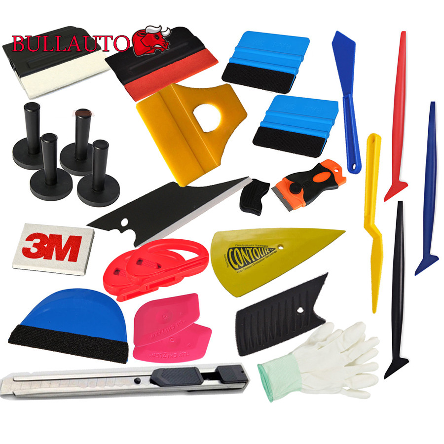 PRO 3M Car Wrapping Tools Vinyl Squeegee Gasket Micro Scraper Window Tint Kit