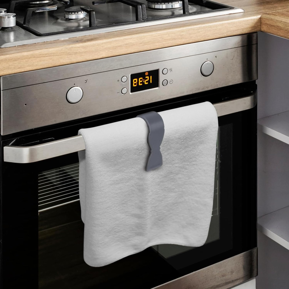 Towel Clips for Kitchen (4 Pack) - Keeps Towel from Falling - Suitable for Kitch