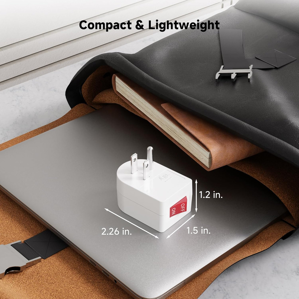 [ETL Listed] 3-Pack Grounded Outlet Switch with on Off, Plug Switch on Off, Sing