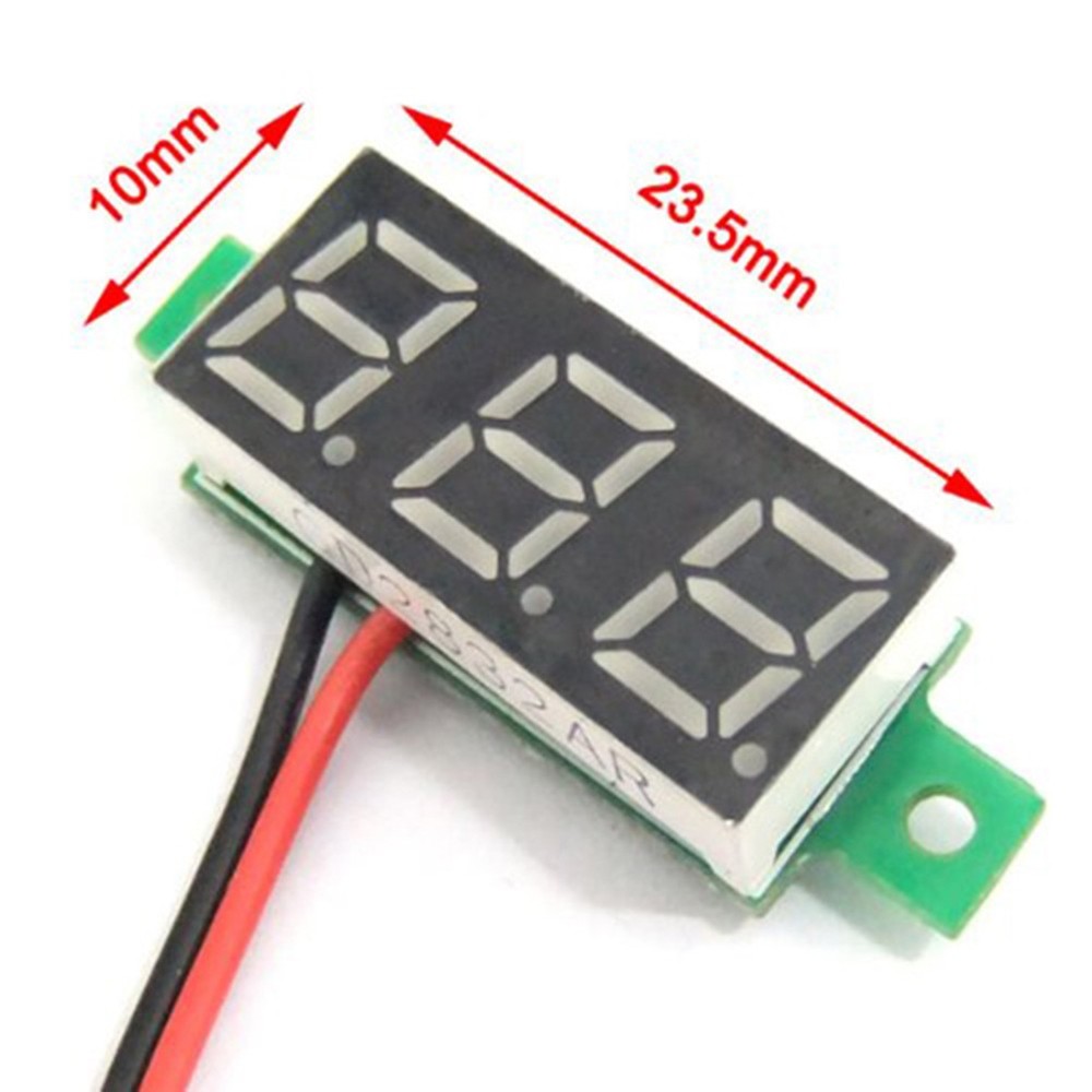 Two-wire Digital Voltage Meter Dc LED Display Bright Red Voltmeter