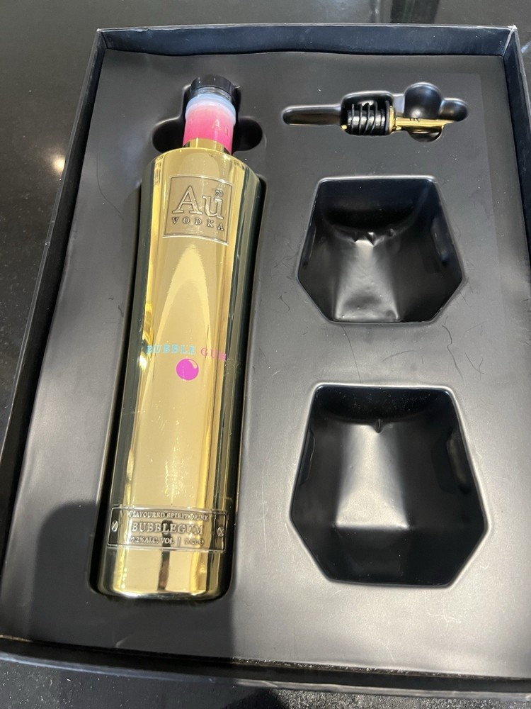 Au Vodka Limited Edition Bubble Gum Bottle Empty Collectable Gift Box