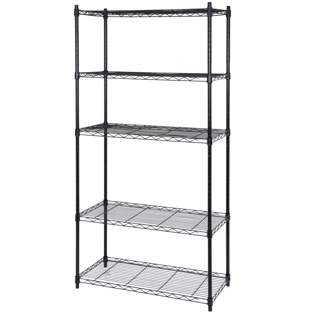 5 Tier Wire Shelf Rack Unit Adjustable Storage Rack for Kitchen Home Office