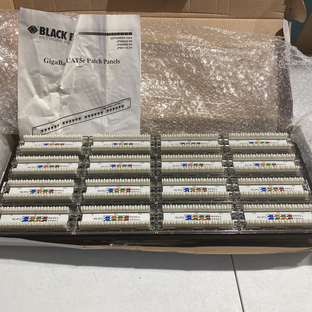Black Box GigaBase CAT5e 96-Port Patch Panel- JPM910A-R4