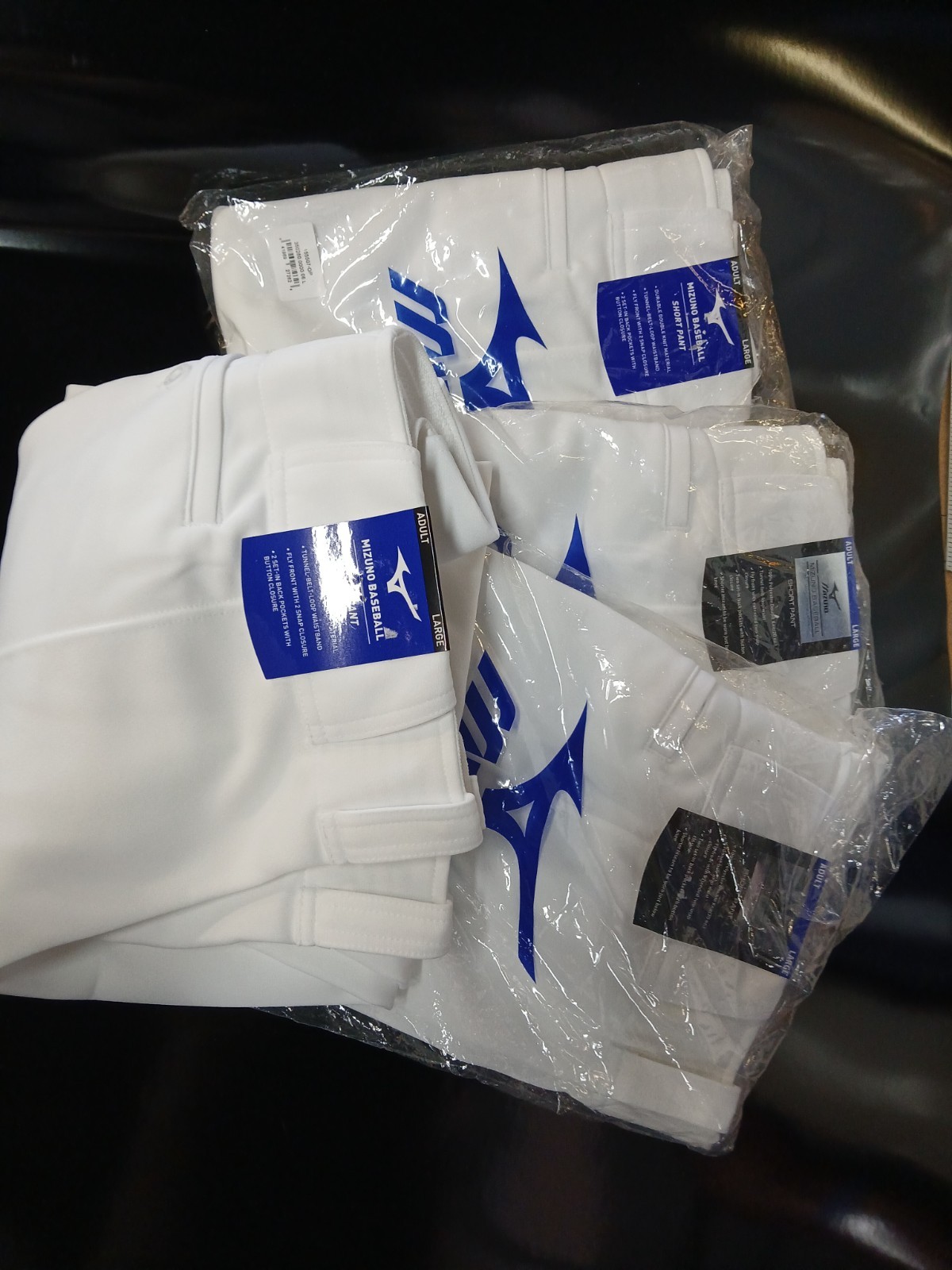 NEW Mizuno WHITE Baseball Short Pants for ADULT LARGE NWT FREE SHIPPING