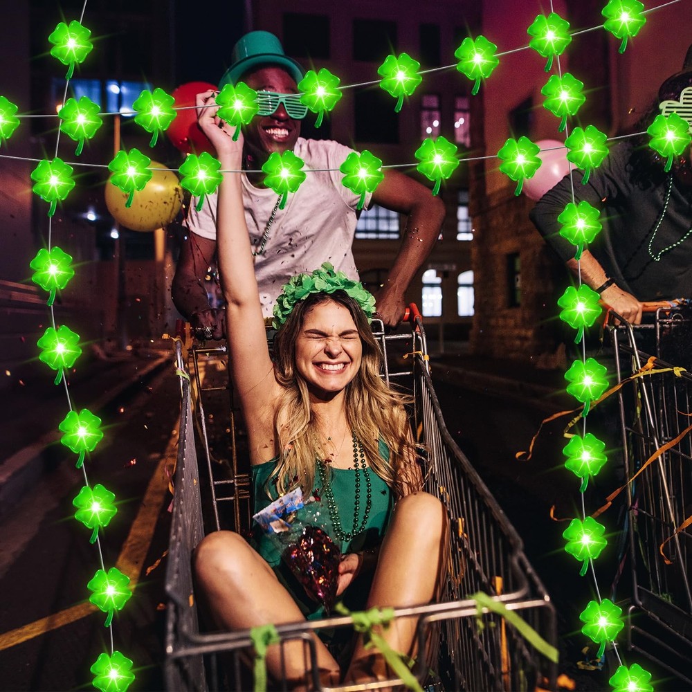 Capoda 3 Pcs Easter St. Patrick's Day String Lights 10 feet, Multicolor