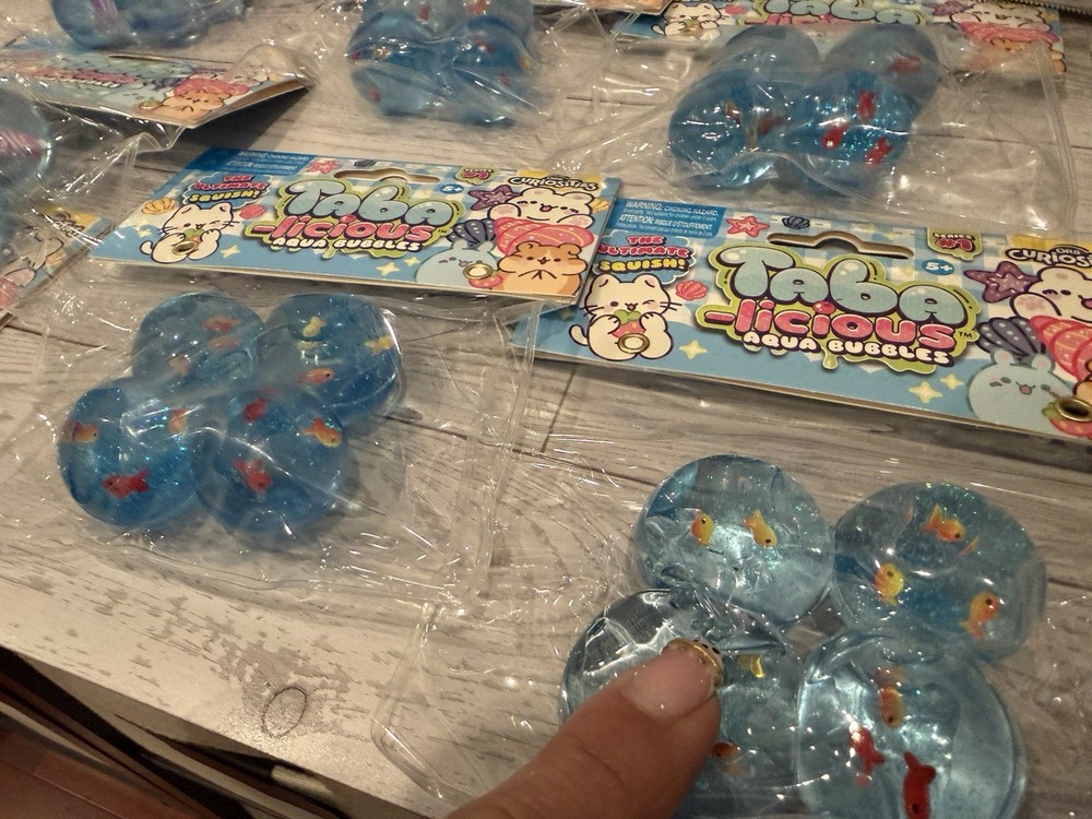 Taba-Licious Orb Curiosities AQUA BUBBLES FISH Squishy BALLS SQUISHIES BULK 15