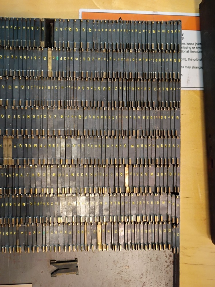 Linotype Matrices 24pt. 24-V.
