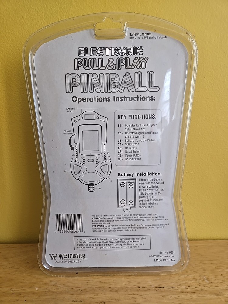Westminster Electronic Pull & Play Pinball Handheld Game Tested