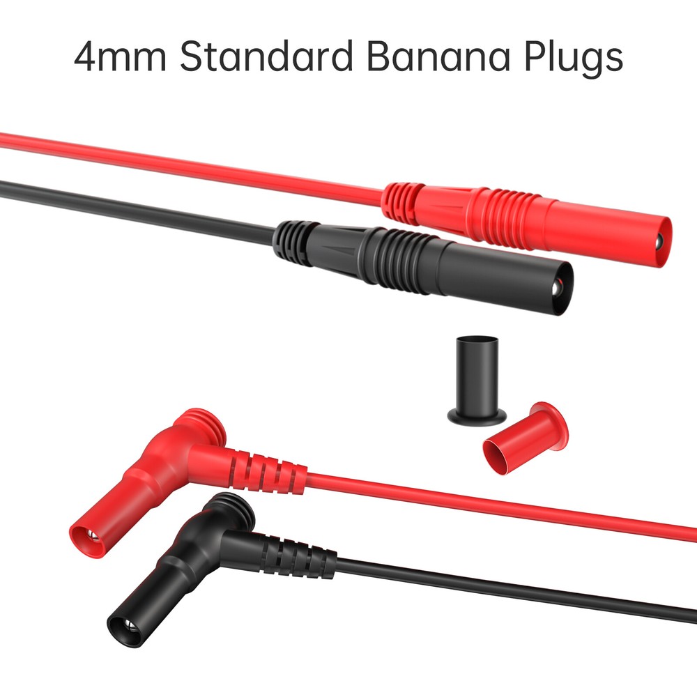 Silicone Multimeter Test Leads Kit 33PCS with Replaceable Wire Piercing Probes