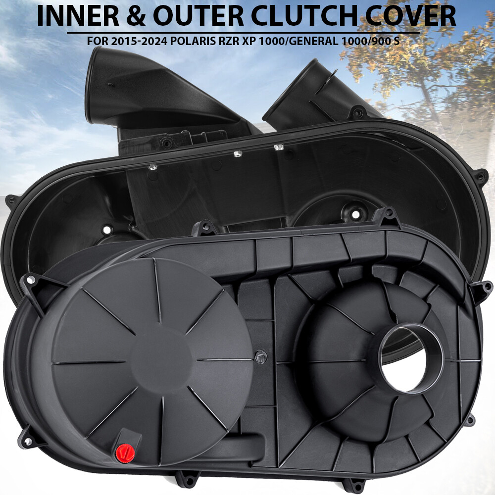 For 2014-2023 Polaris General 1000 Ranger RZR Inner + Outer Clutch Belt Cover