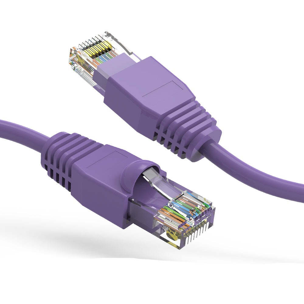 10Ft CAT6A UTP Ethernet Network Booted Cable Purple
