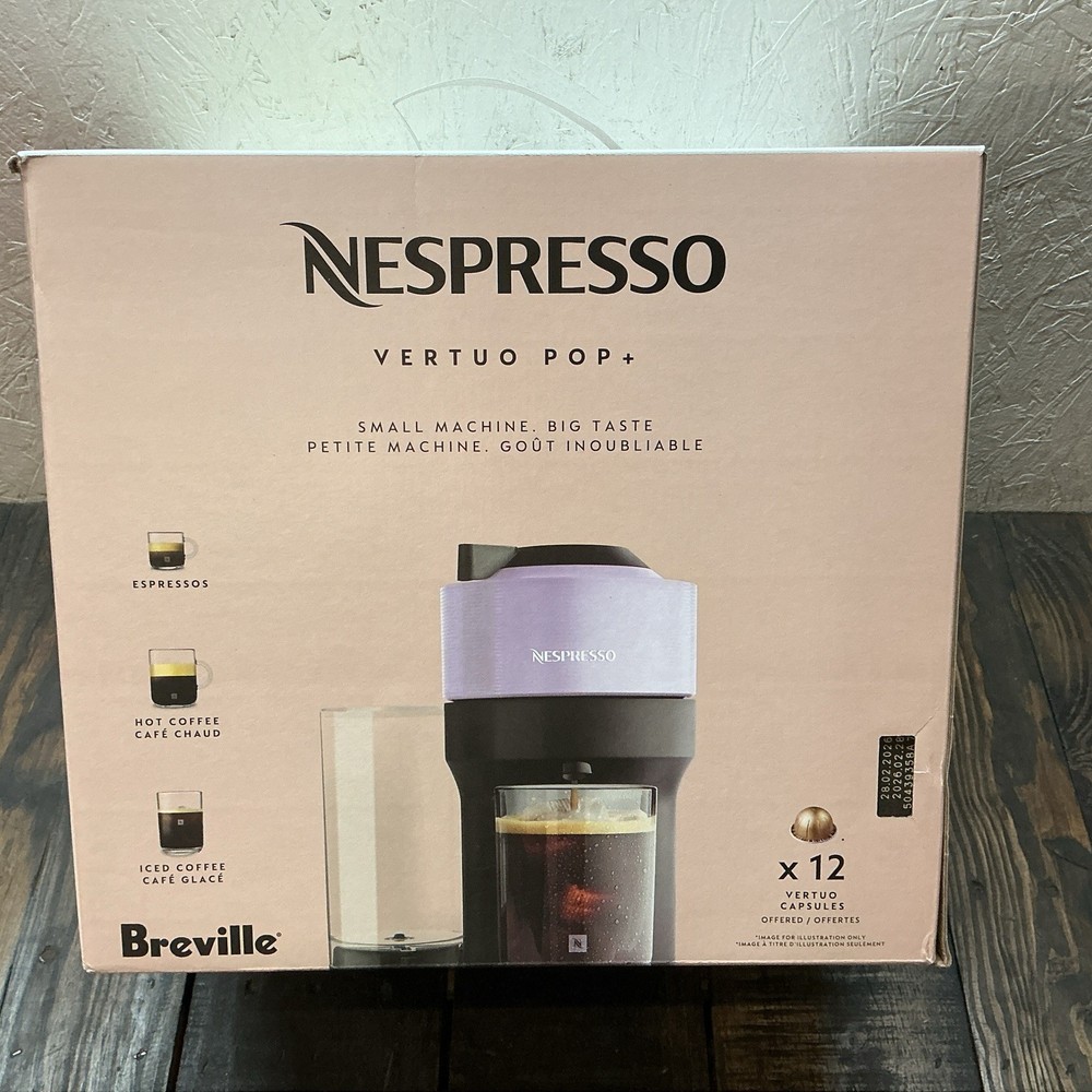 Nespresso Vertuo Pop+ Espresso Maker - Lilac (Open Box - Read)