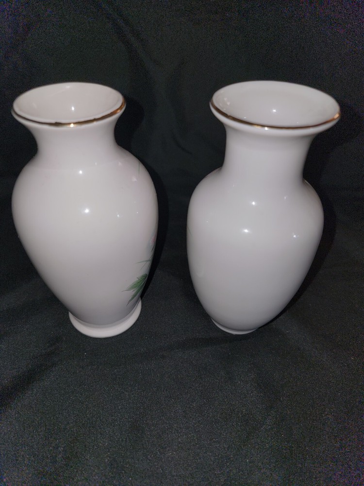 2 Interpur Ceramic Bud Vase 7 inch tall