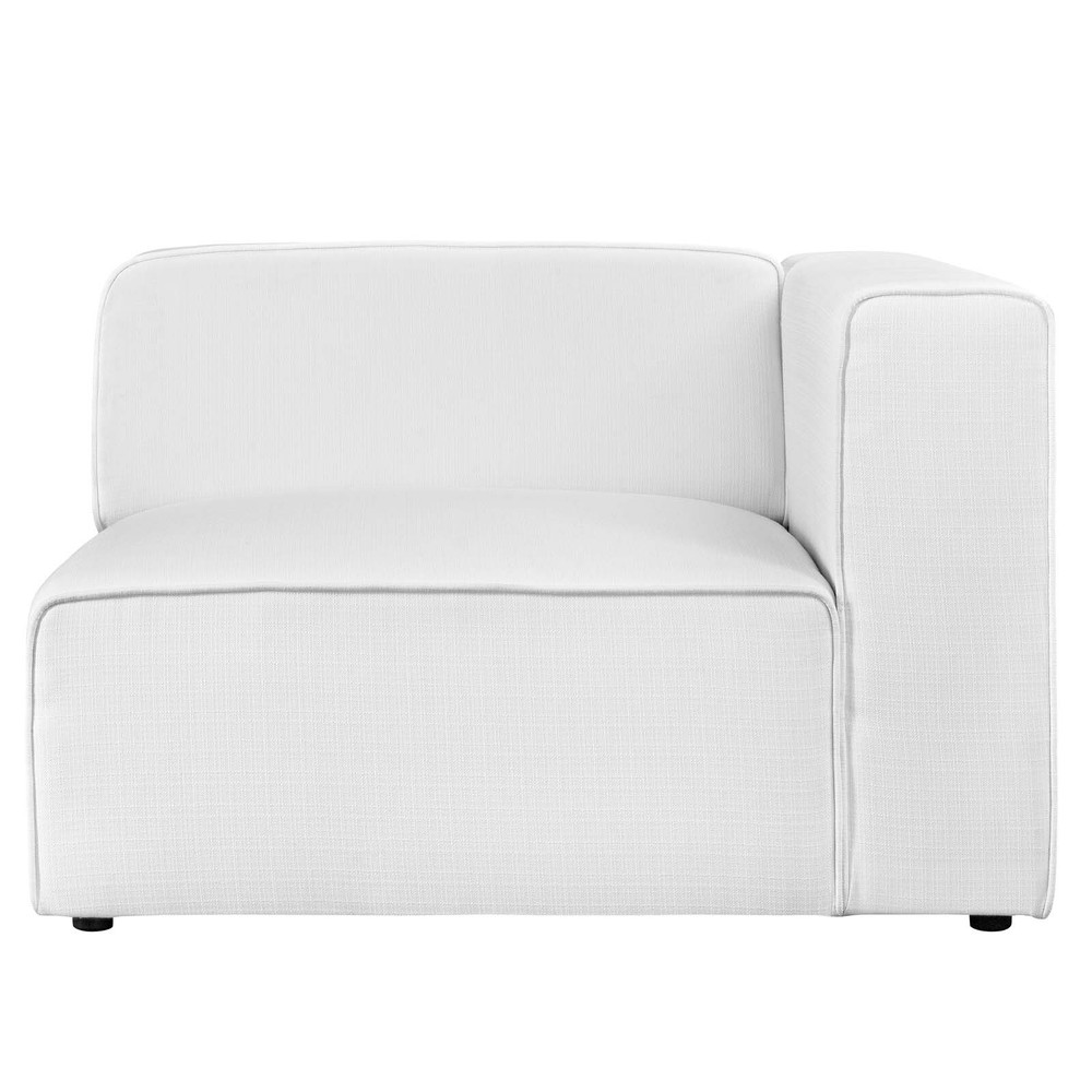 Modway Mingle Fabric Right-Facing Sofa in White