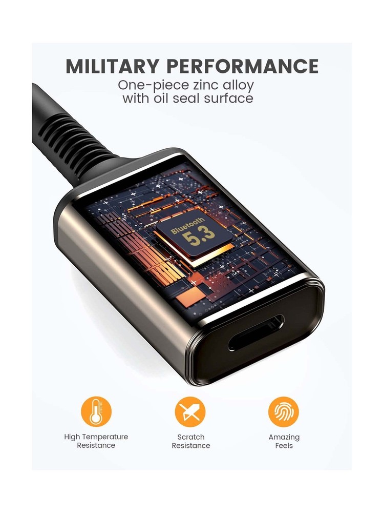 MaedHawk Portable Bluetooth 5.3 Wireless Audio Receiver, Rotatable ... Fast Ship