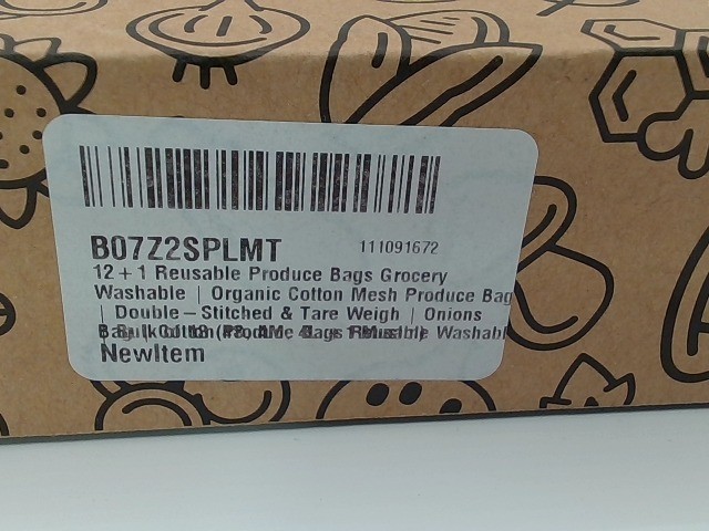 Cottify Reusable Produce Bags Grocery Washable Organic Cotton Mesh Produce Bags