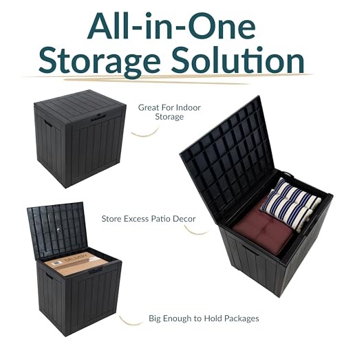 Sunnydaze Outdoor Deck Box - Lockable Package Delivery Box - - Scratch & Dent
