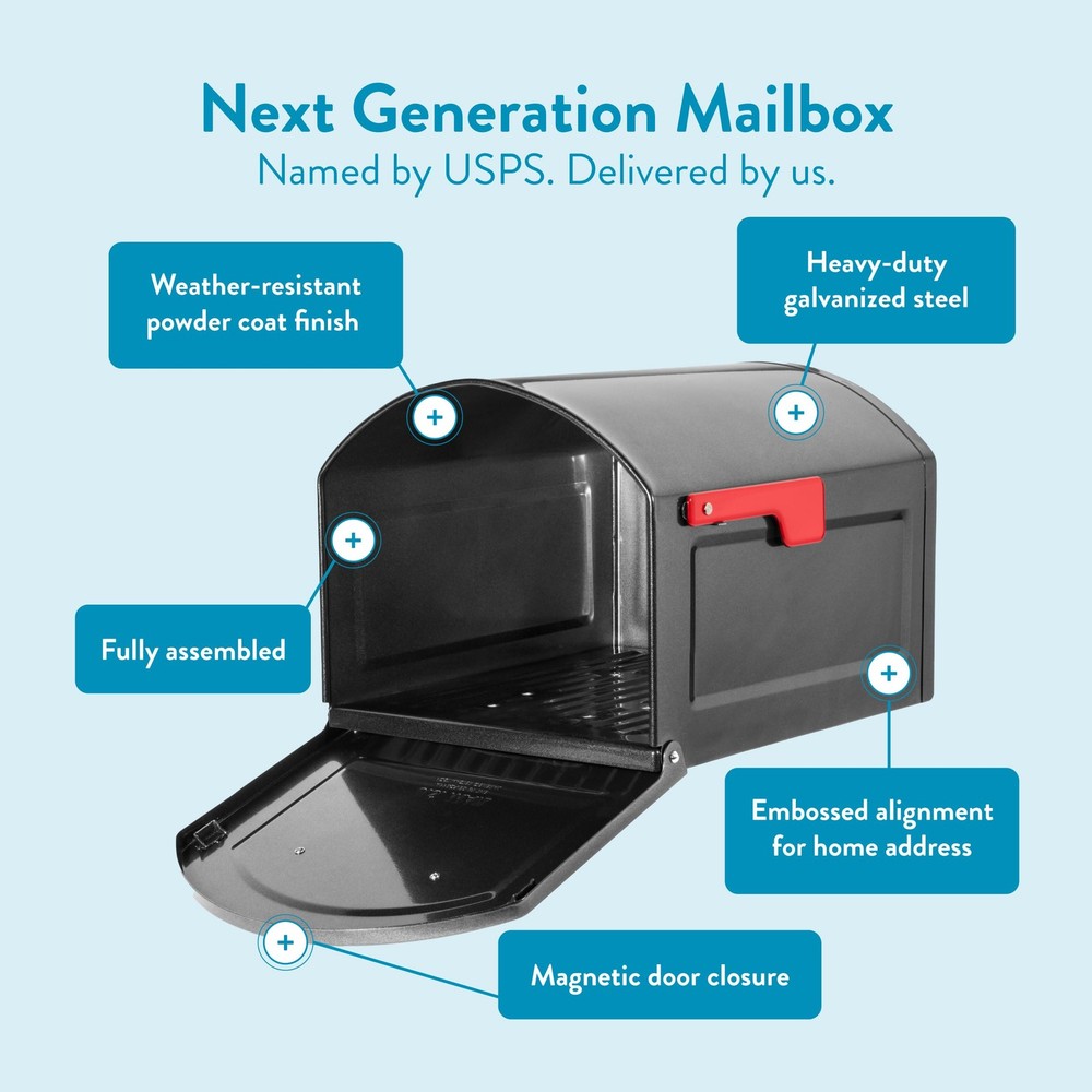Architectural Mailboxes 950020P-10 Centennial Post Mount Extra Large, Pewter