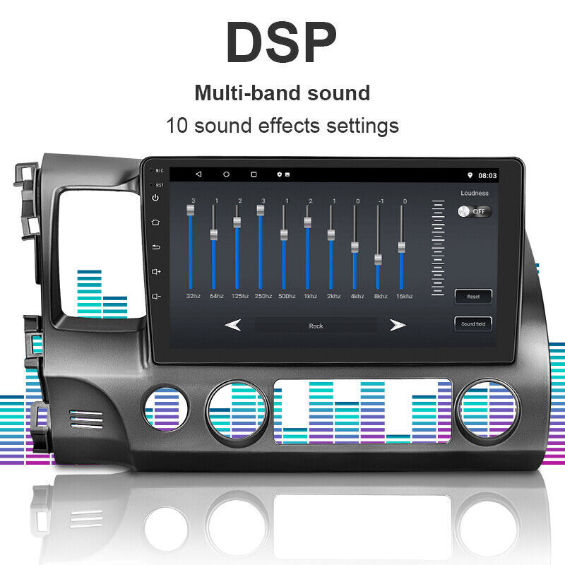 Android 15 Car Stereo Radio For Honda Civic 2006-2011 Apple Carplay WIFI GPS Nav