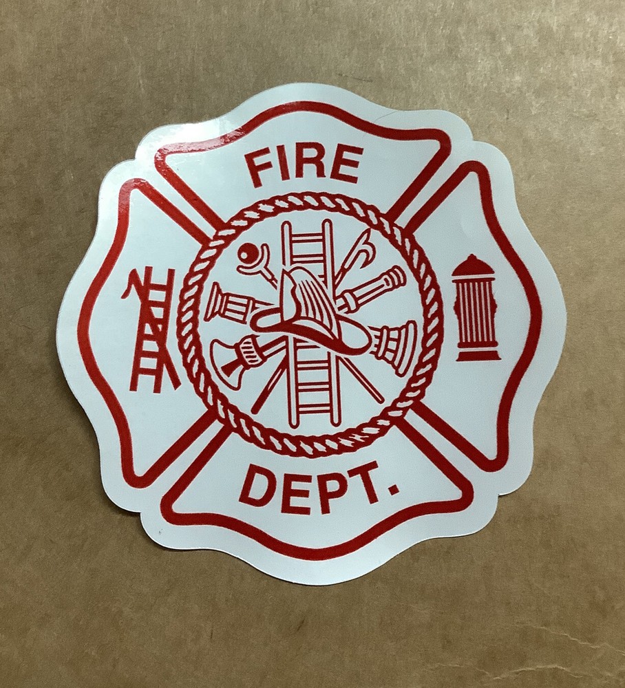 FIRE DEPARTMENT INSIDE WINDOW 3" DECAL