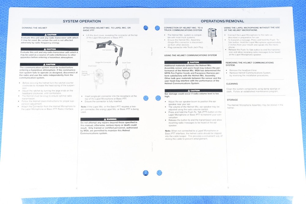 MSA Clear Command HCS Helmet Comunication System Microphone 10045662