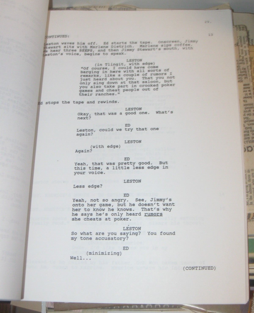 NORTHERN EXPOSURE ORIGINAL SCRIPT SLEEPING WITH THE ENEMY FINAL DRAFT SEASON 4