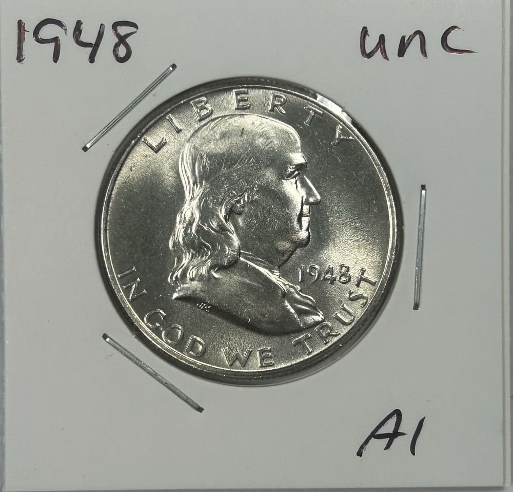1948 Franklin Half Dollar Coin Uncirculated