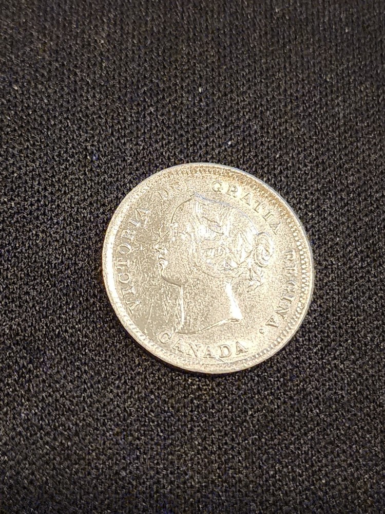 1898 Canada 5 Cents Silver Coin