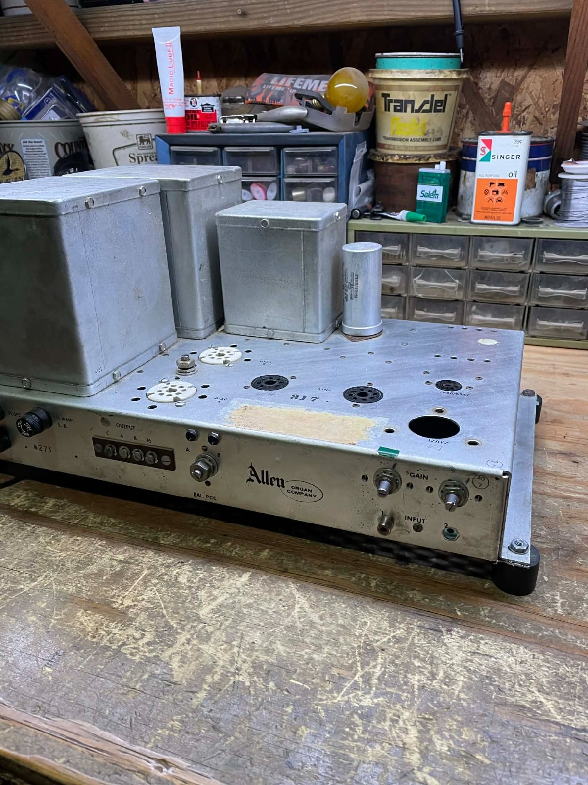 Vintage Allen Organ 75 Monoblock Tube Amplifier FOR PARTS RARE MAKE OFFER