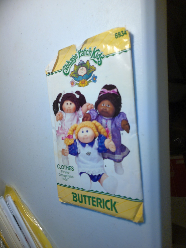 Cabbage Patch Kids Butterick 6934 sewing Pattern