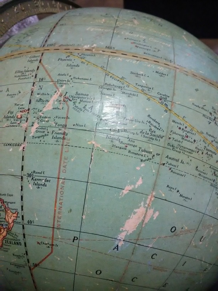 Cram's Universal Terrestrial Globe 12" #3 Desktop Tabletop Geography Vintage