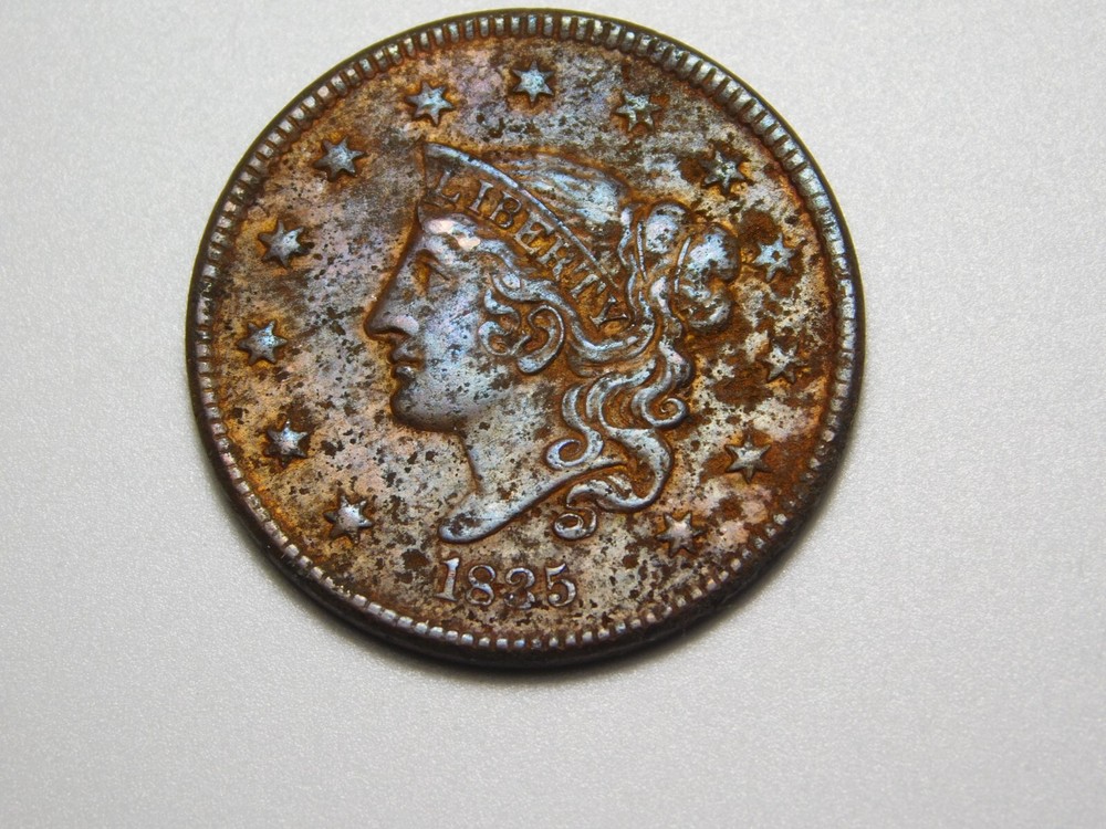US COINS 1835 CORONET HEAD LARGE CENT