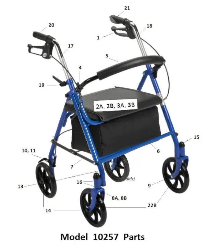 DRIVE 10257 Medical Rollator Factory Replacement Parts