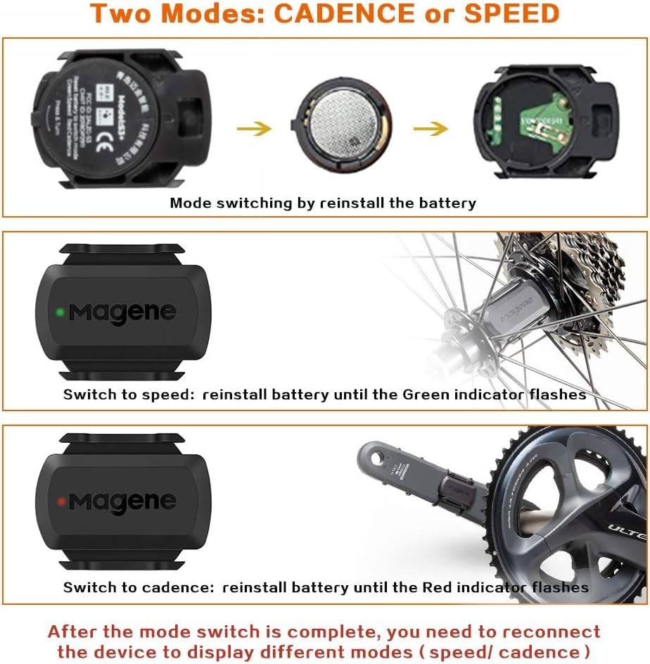 Lightweight Wireless Bike Computer Speed/Cadence Sensor for Ultimate Performance