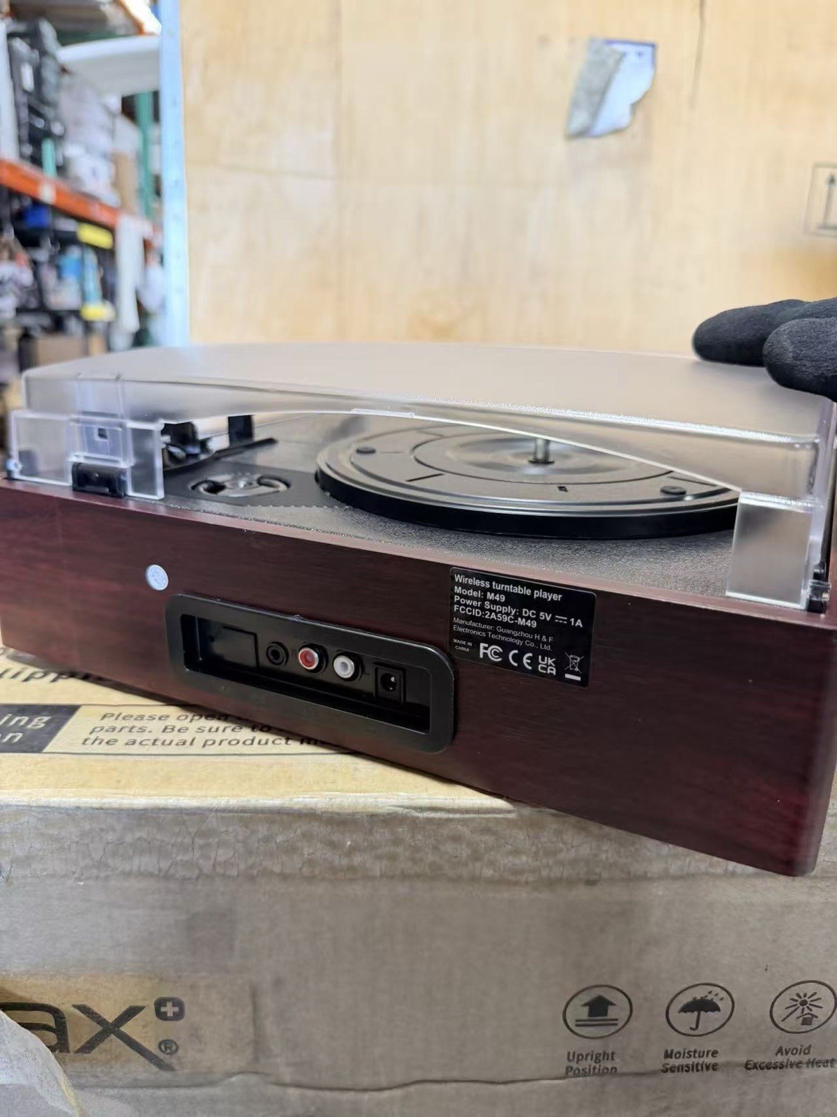 Vinyl Record Player Turntable Bluetooth 3 Speed Built-in Speakers Retro Portable