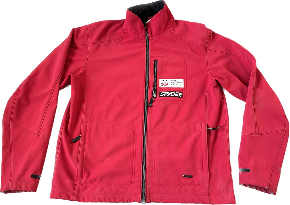 Spyder US Ski Team National Development System Mens Medium Red Softshell Jacket