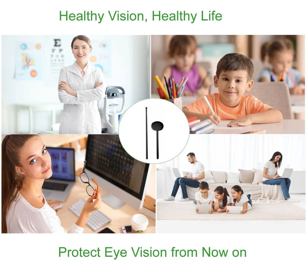 Handheld Eye Occluder with Hand Pointer for Vision Test Ophthalmic Exam Tool