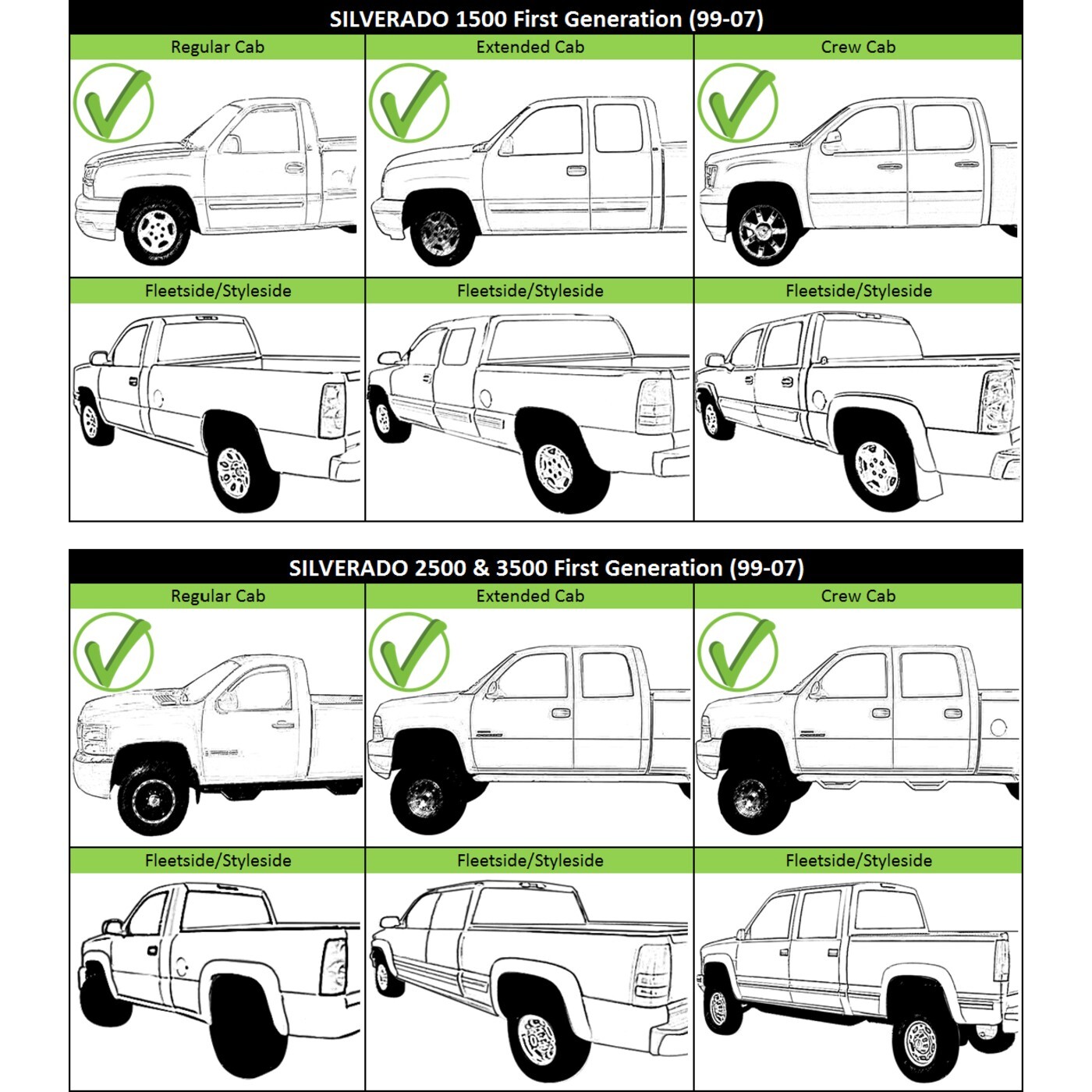 Tailgate Tail Gate 15231877 Styleside for GMC Sierra 1500 Truck 2500 HD Classic