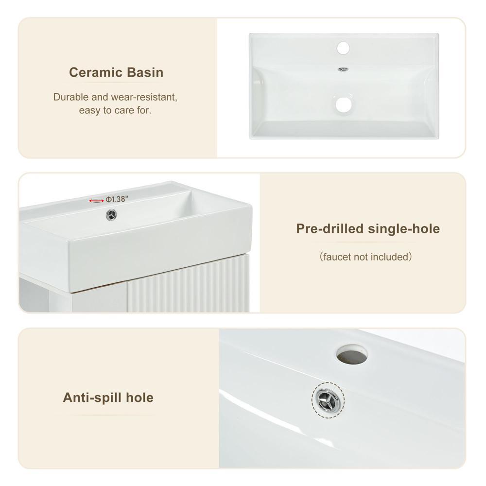 21.6" Bathroom vanity,Combo Cabinet,Bathroom Storage Cabinet wRight Side Storage
