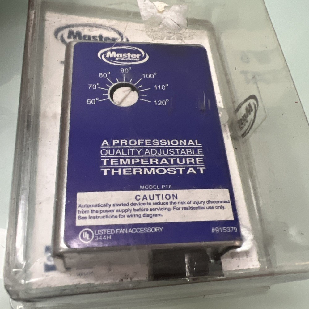 Master Flow PT6 Universal Manually Adjustable Thermostat for Power Vents