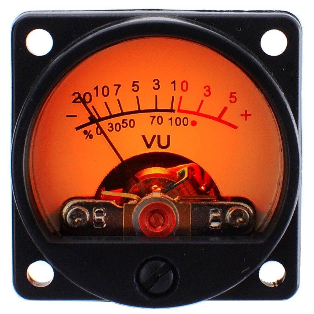 2pcs Panel VU Meter Warm Back Light Recording & Audio Level Amp