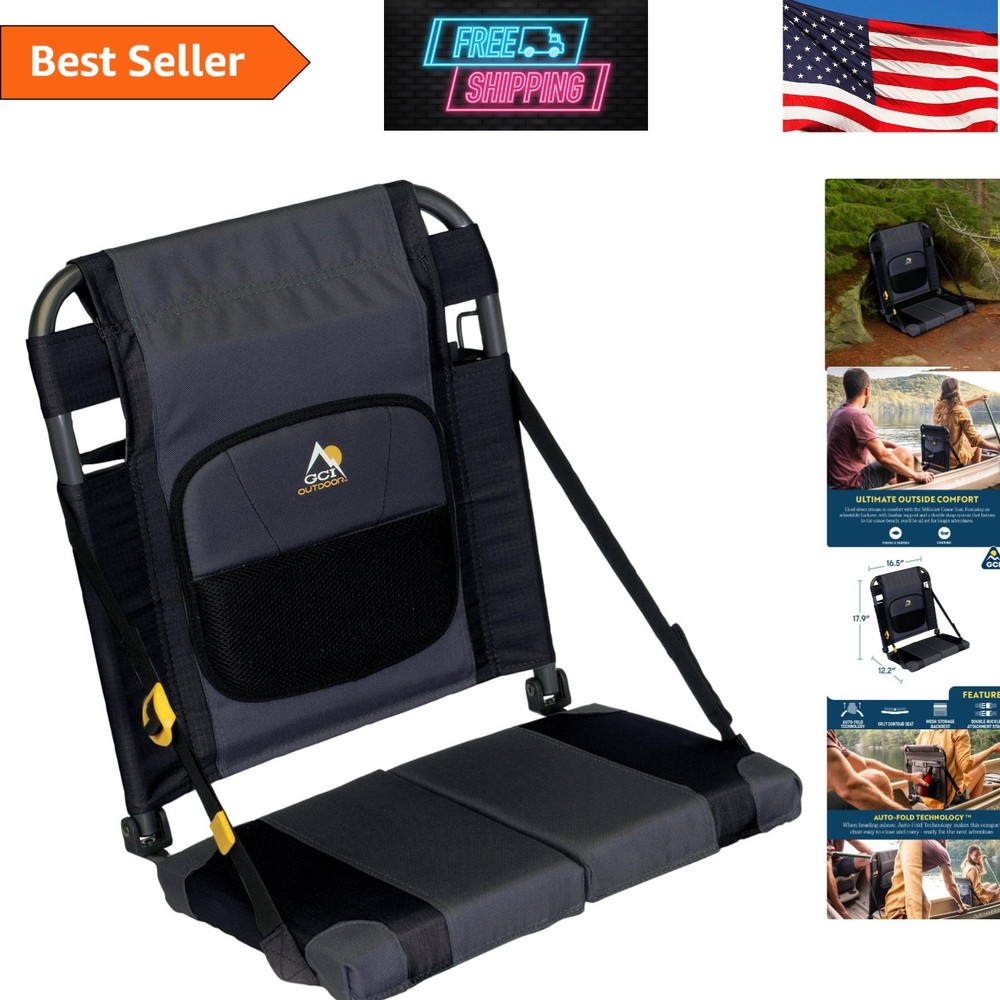 SitBacker Adjustable Canoe Seat with Back Support