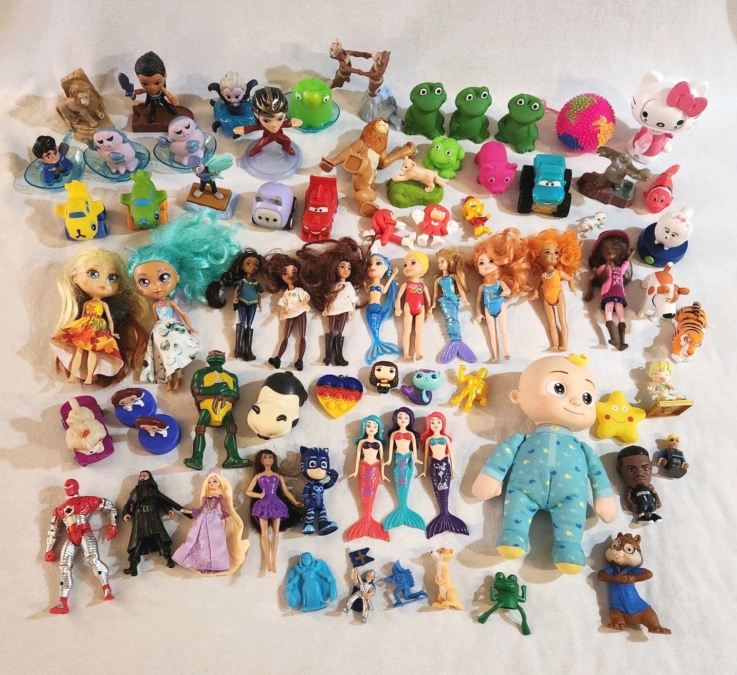 Huge Lot Of Mixed Varied Toys - TMNT, Cocomelon, Barbie, Disney, Funko, Etc...