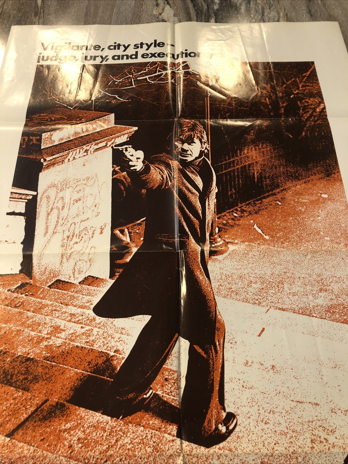 Death Wish 1974 Original US 1-Sheet Poster Charles Bronson Folded