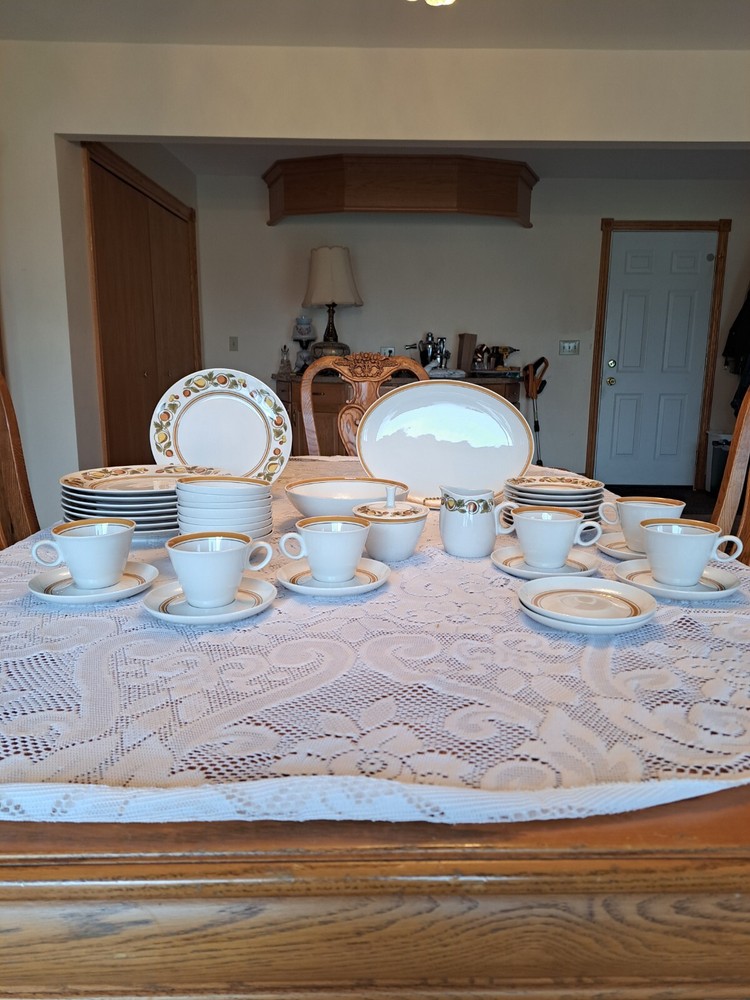 Franciscan Dinnerware Pickwick Pattern 42 Piece Grouping Ceramic Porcelain