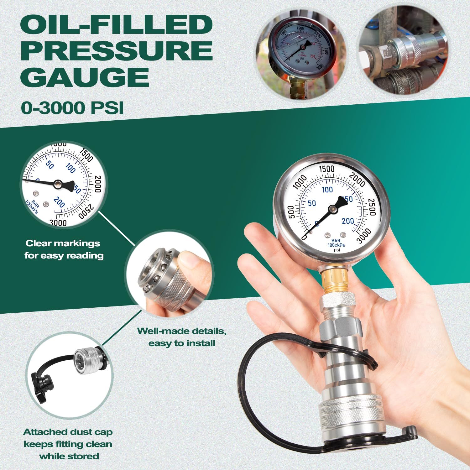 for KUBOTA B (2016 and Older BX) Pressure BOOST kit W/Gauge Hydraulic Shims +25%