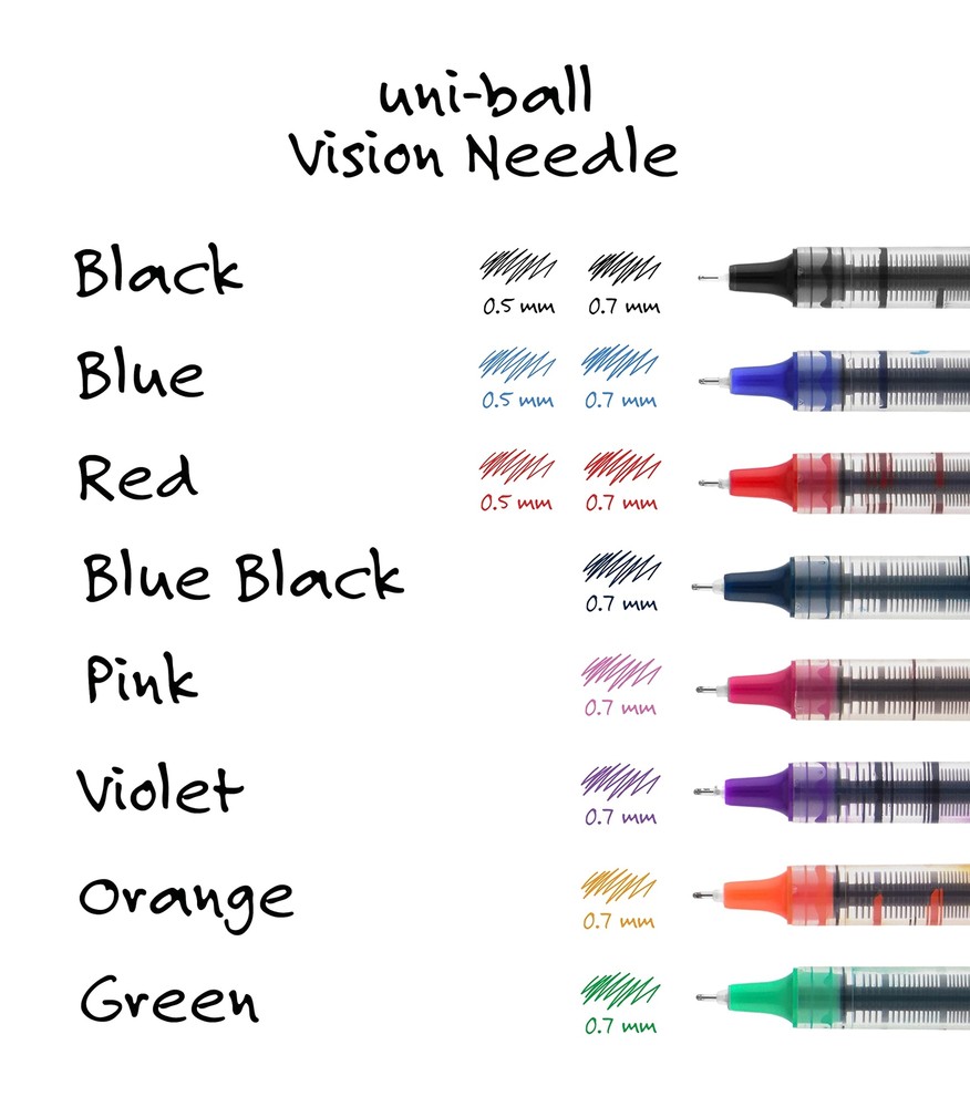 Uniball Rollerball Pens Black Ink 12 Count Fine Point Smooth Writing System